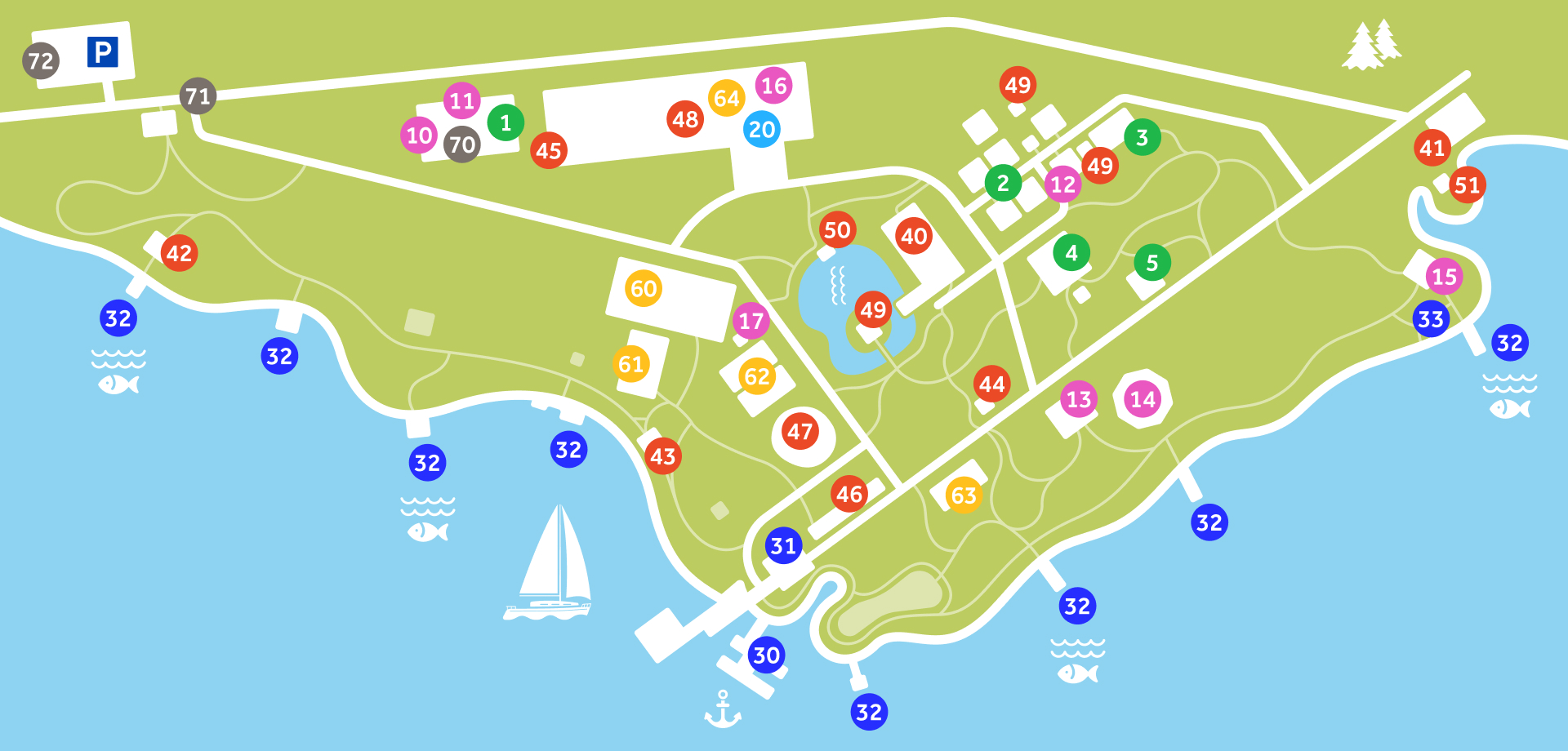 Карта территории парк-отеля